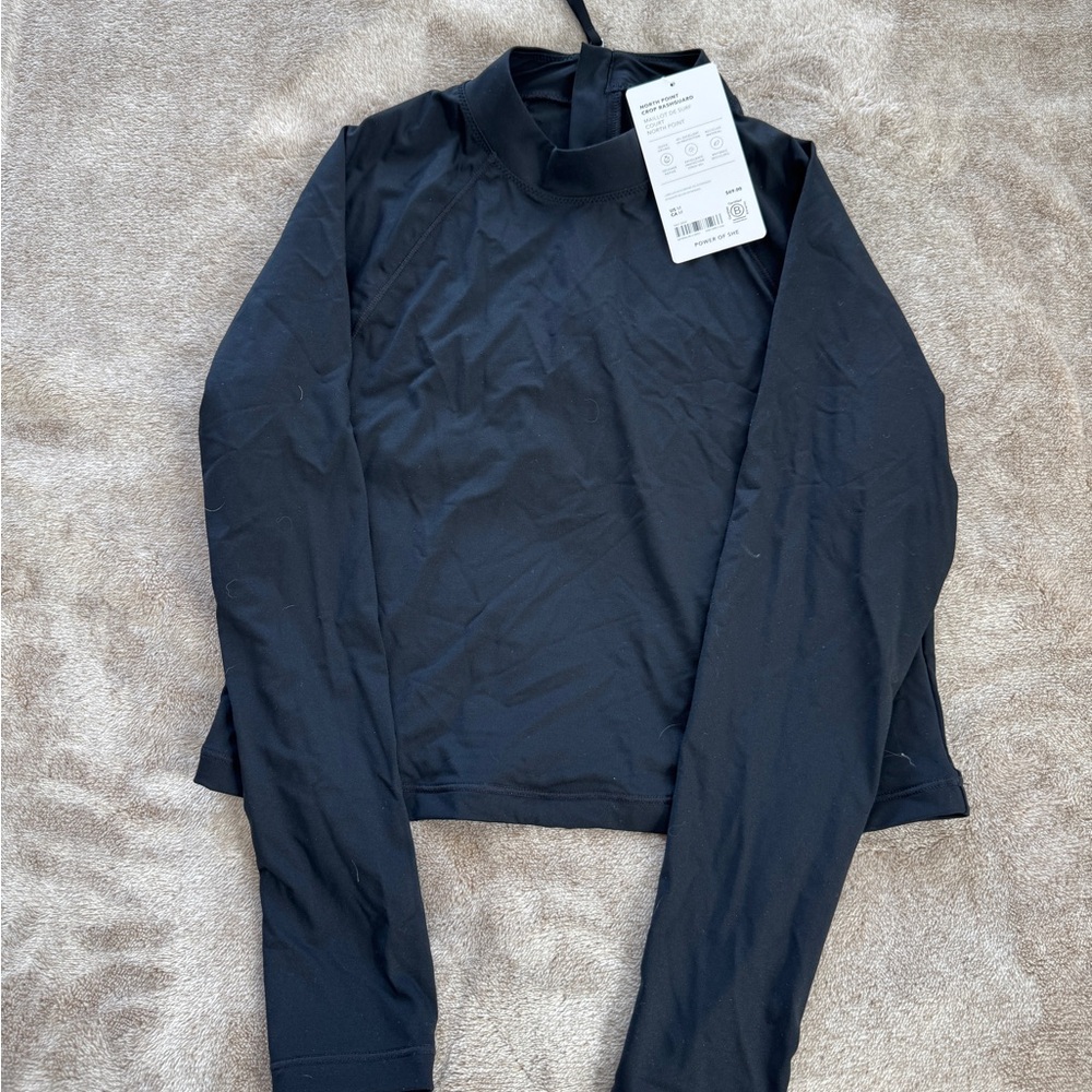 NWT Athleta North Point Crop Rashguard Black Size M - Picture 4 of 8